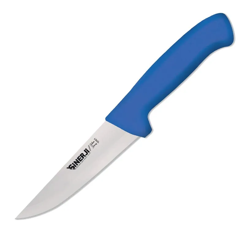 Sinerji Silver No 1 Plastik Saplı Kasap Bıçağı, 14 cm, Mavi