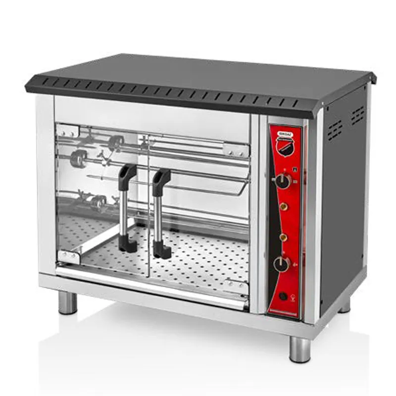 SilverInox PL-6 Piliç Çevirme Makinesi, 2 Şiş Kapasiteli, LPG