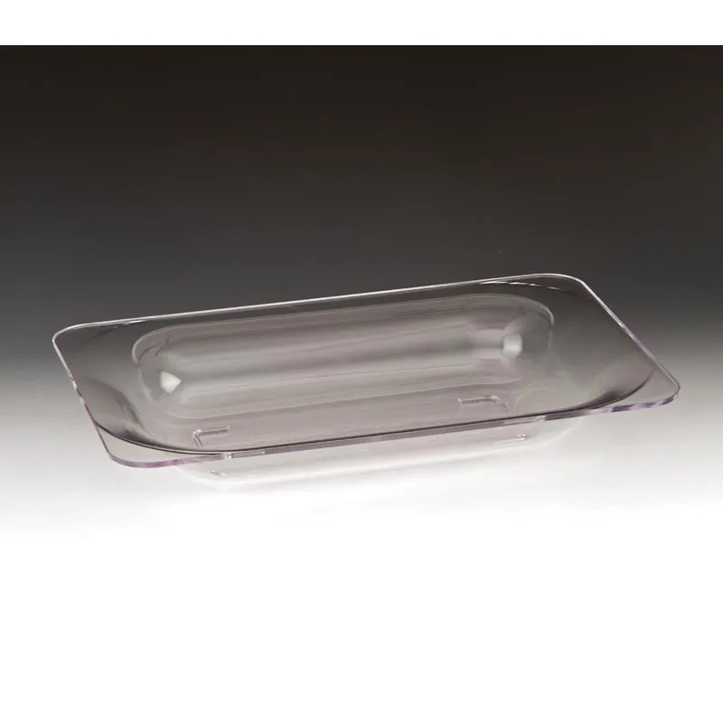 Zicco ZCP-298 Polikarbon Dikdörtgen Teşhir Tabağı, 40x26x6.5 cm, Şeffaf