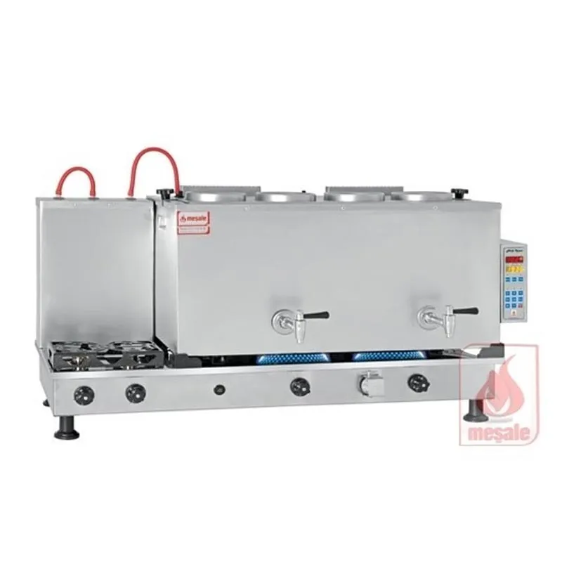 Meşale Inox Çay Kazanı, Akıllı, Full Elektrikli, 4 Demlikli
