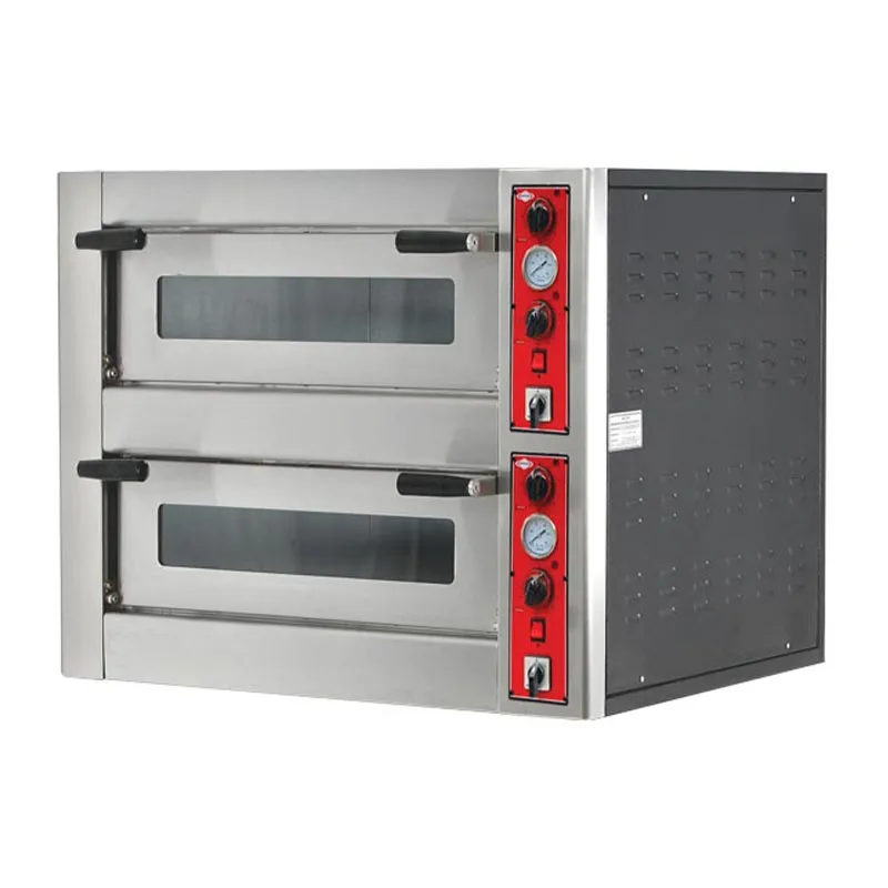 Empero EMP.4.4G 25 cm x 4+4 Pizza Kapasiteli Çift Katlı Pizza Fırını, Doğalgazlı