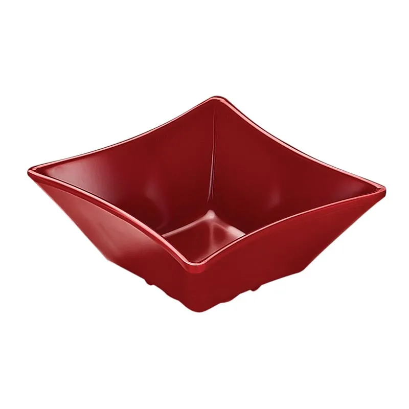 Biradlı BRD-516603 Minimal Melamin Kare Sunum Tabağı, 8x8x3.5 cm, Kırmızı