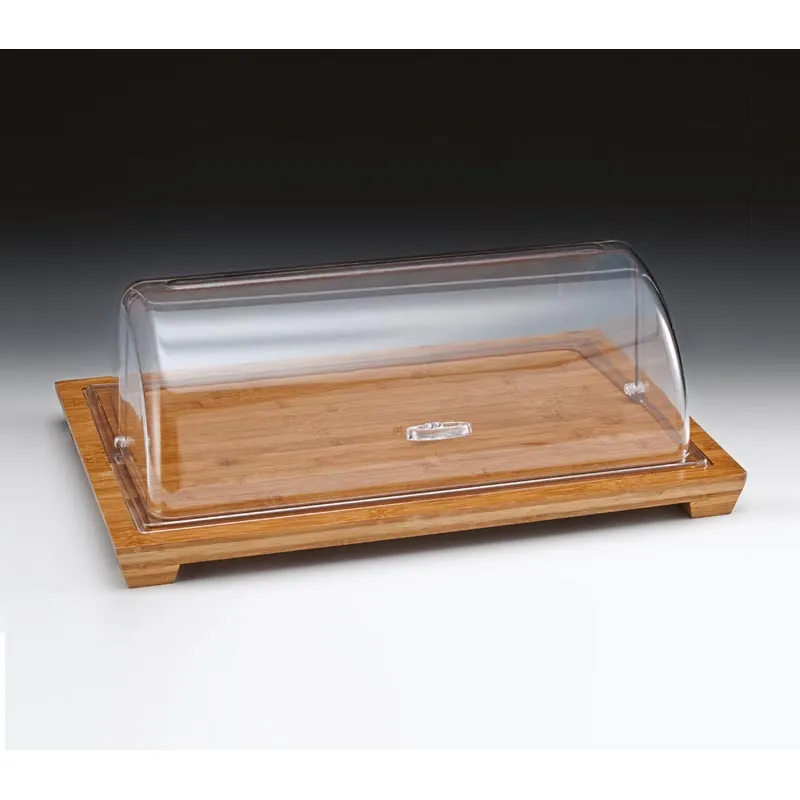 Zicco ZCP-521 Ahşap Altlı Polikarbon Fanus, Rolltop Kapaklı, 59x39 cm