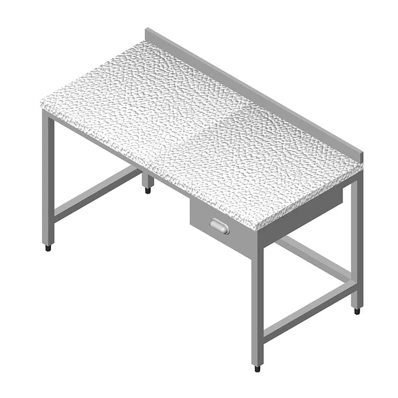  Mermer Tabla Tek Çekmeceli Çalışma Tezgahı, 140x60 cm