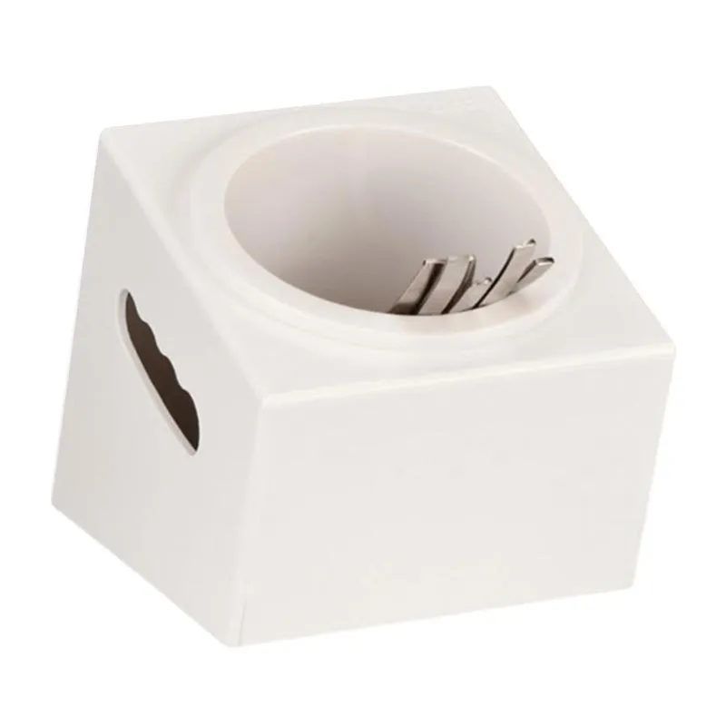 Zicco ZCP-414 Polikarbon Çatal Kaşık Standı, 16.5x18x15 cm, Beyaz