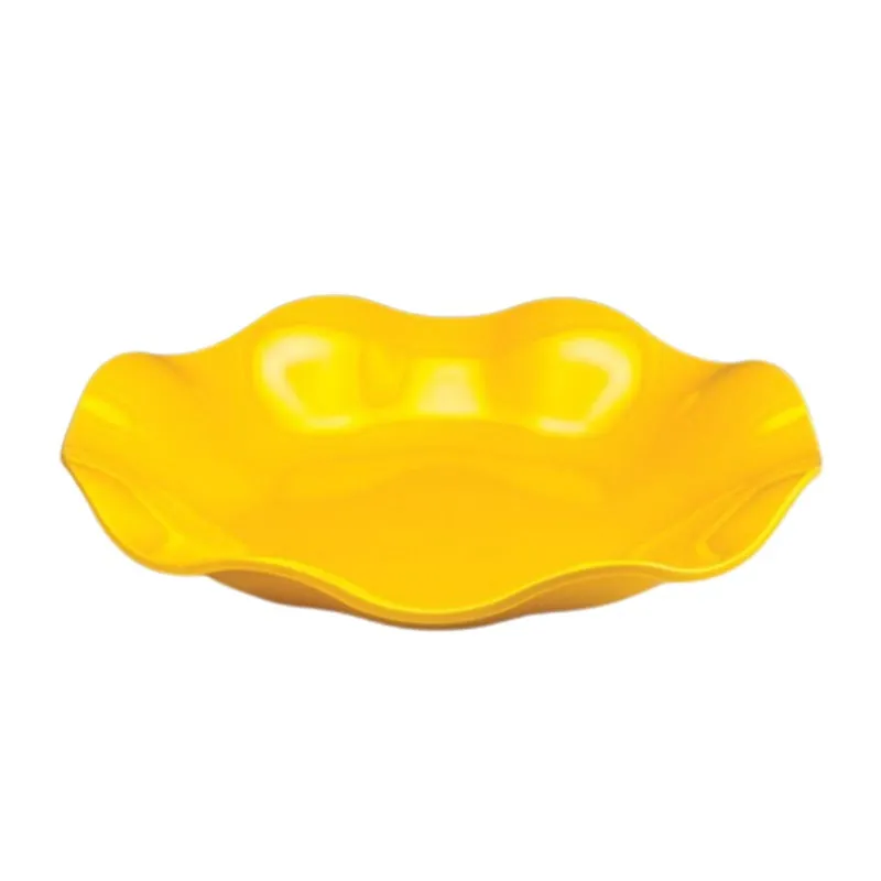Zicco K-1043 Melamin Papatya Teşhir Tabağı, 45x7 cm, Sarı
