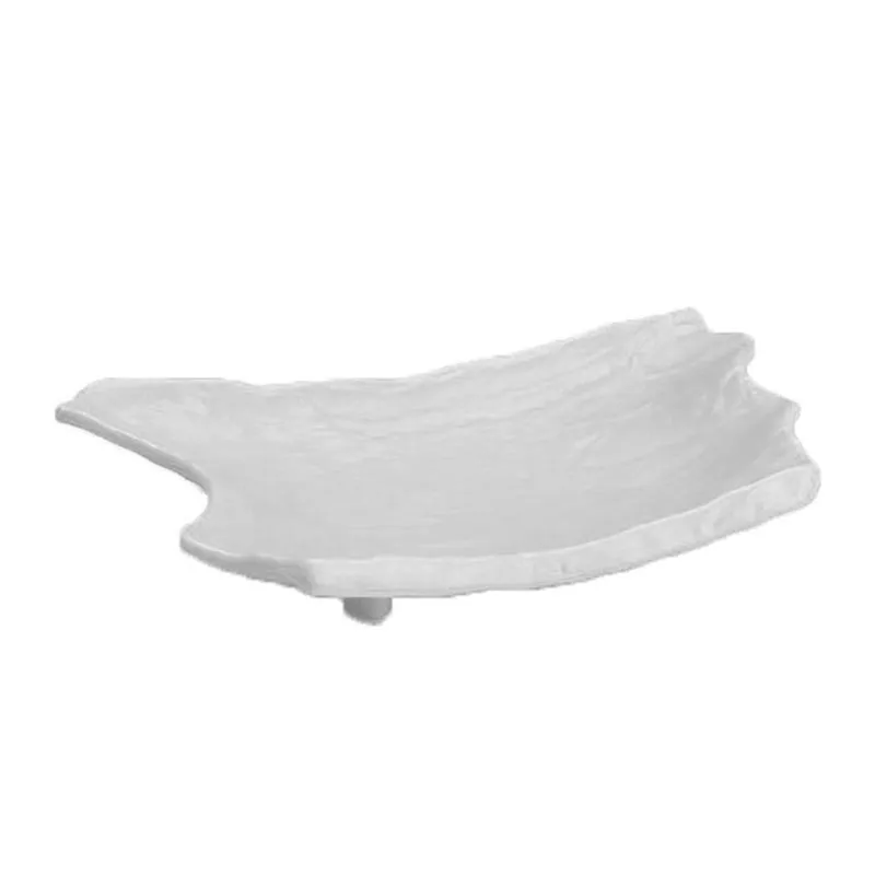 Zicco K-9750 Taş Model Melamin Teşhir Tabağı, 23, 5x36.5 cm, Beyaz