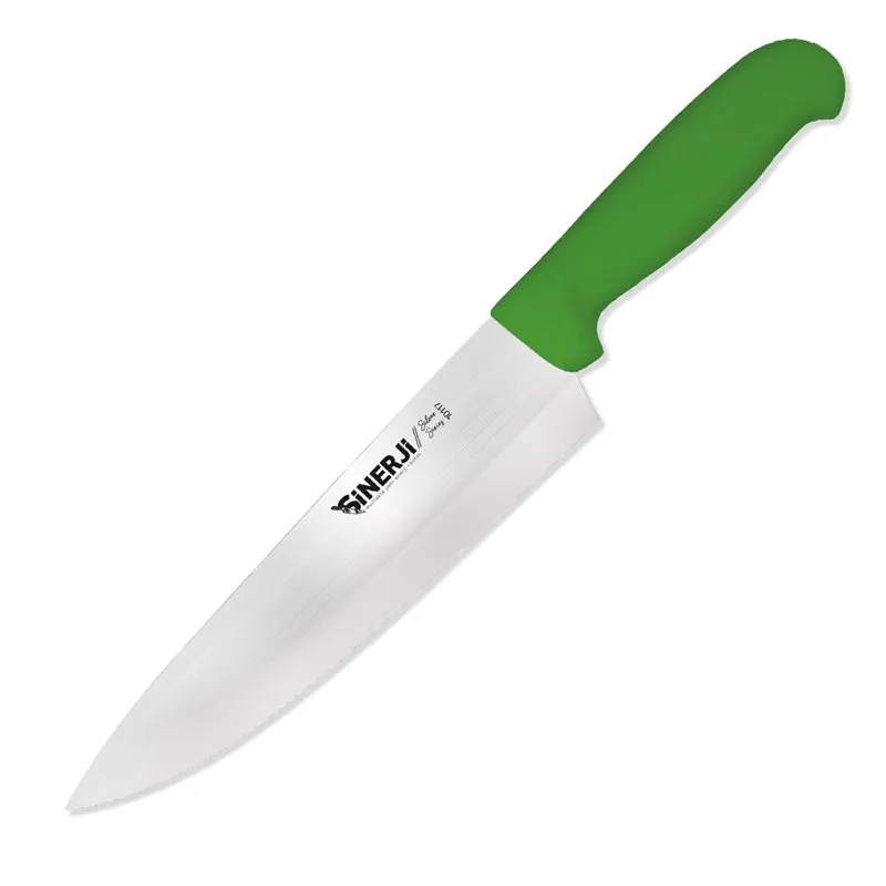 Sinerji Silver No 3 Plastik Saplı Şef Bıçağı, 22.5 cm, Yeşil