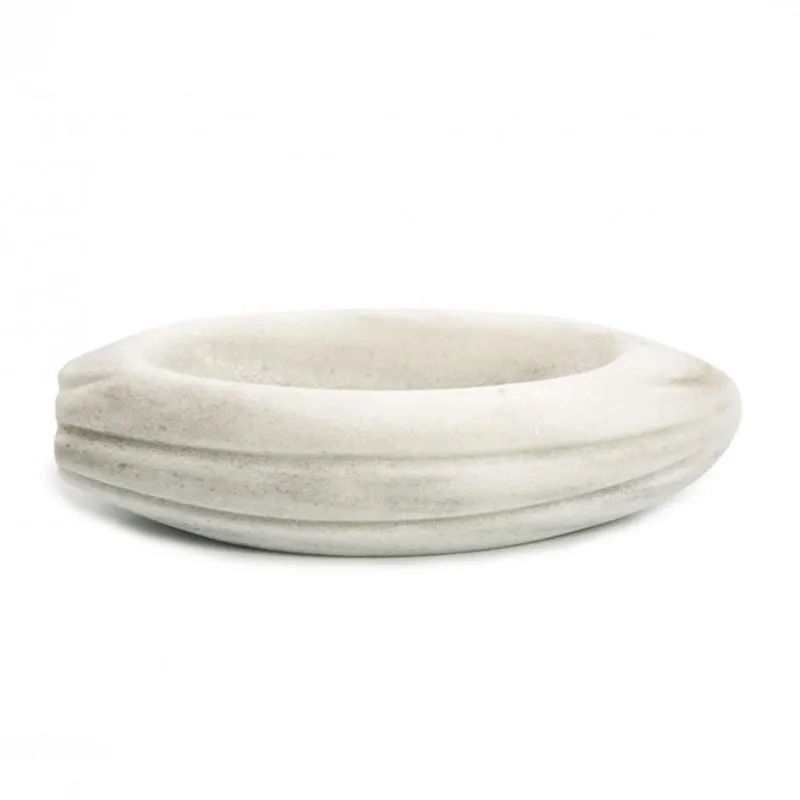 100% Chef Cacao Bean Kayık Mermer Sunum Tabağı, 21x8x6 cm, Beyaz