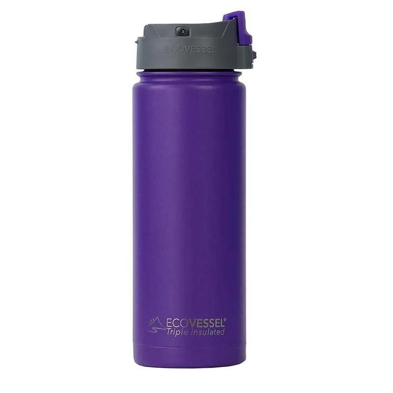Ecovessel Perk Termos, Paslanmaz Çelik, 20 oz, 600 ml, Mor