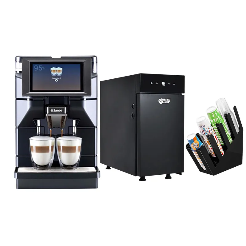 Saeco Magic M1 Kahve Makinesi + BC9CN Süt Soğutucu + Bardaklık Standı