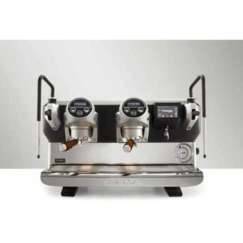 Faema E71E Full Otomatik Espresso Kahve Makinesi, 2 Gruplu, Beyaz-Gümüş-Ahşap
