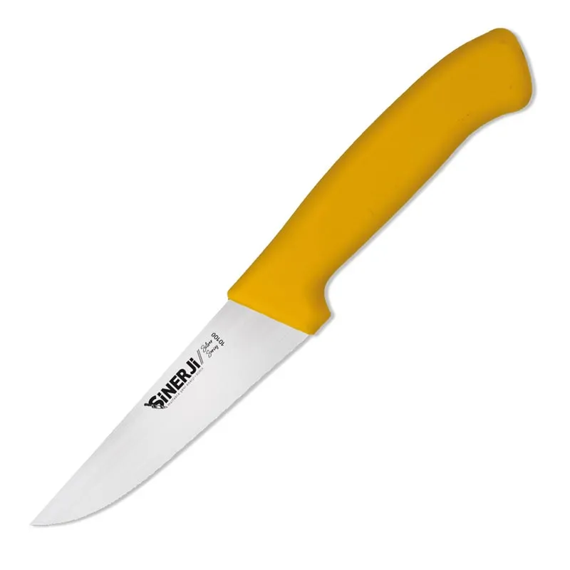 Sinerji Silver No 0 Plastik Saplı Kasap Bıçağı, 12.5 cm, Sarı
