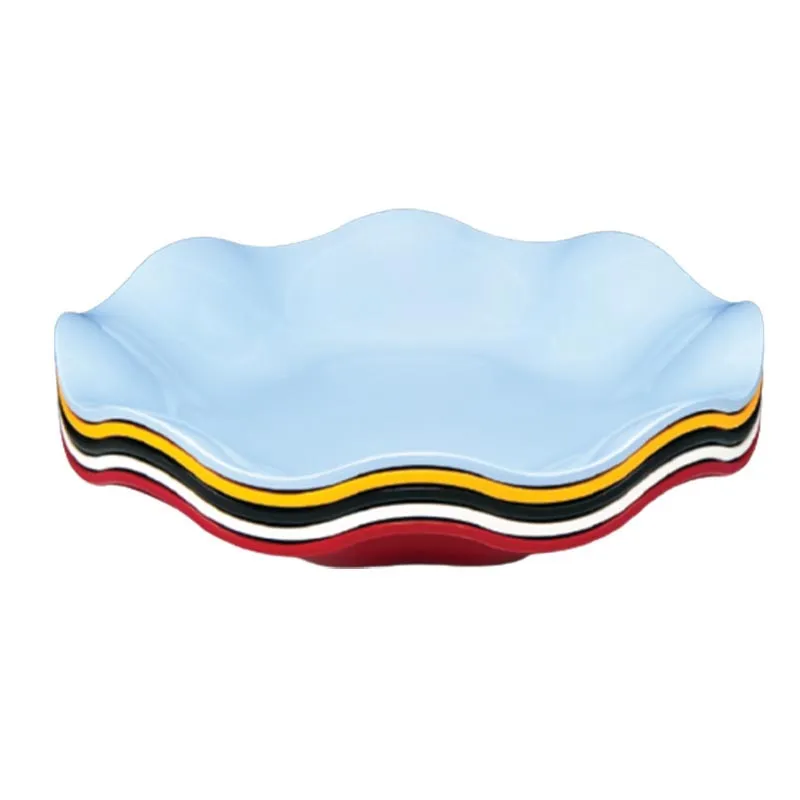 Zicco K-1403 Melamin Papatya Teşhir Tabağı, 45x7 cm, Krem