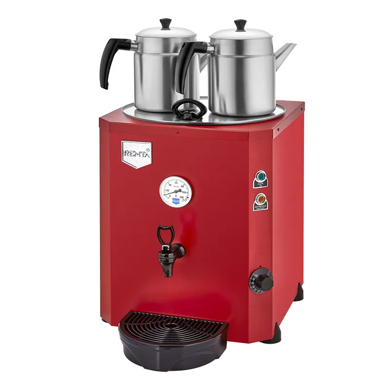 Remta DE11 Jumbo Çay Makinesi, 2 Demlikli, 23 L, Elektrikli, Kırmızı