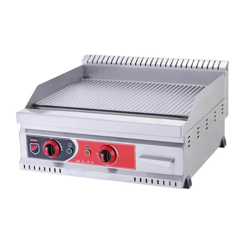 SilverInox PGE-80-T 600 Seri Tam Oluklu Izgara, 80x80 cm, Elektrikli
