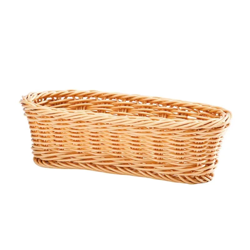 Zicco JQ-2003 Plastik Oval Ekmek Sepeti, 23x10x6.5 cm, Açık Renk