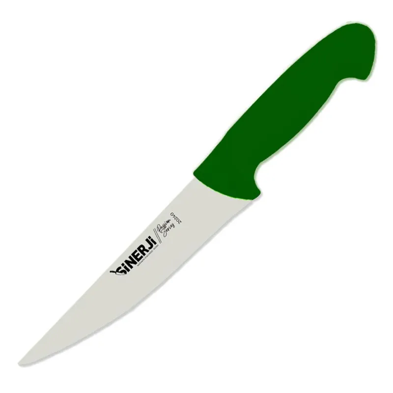 Sinerji Passion Plastik Saplı Düz Sebze Bıçağı, 12 cm, Yeşil