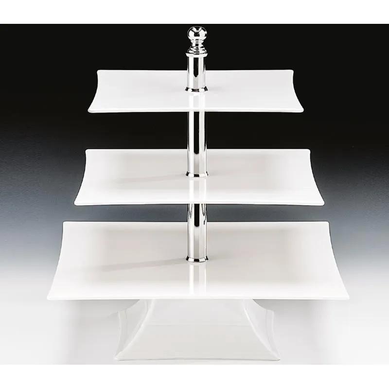 Zicco ZCP-638 Polikarbon Teşhir Standı, 3 Katlı, 44 cm, Beyaz
