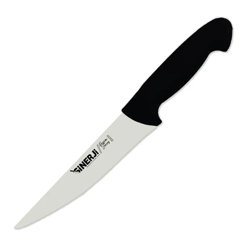 Sinerji Passion Plastik Saplı Sivri Sebze Bıçağı, 12 cm, Siyah